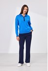 CRUZ ZIP PLACKET MERINO JUMPER - bright blu